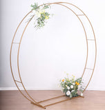 Elevate Your Event with the 7.5ft Heavy Duty Gold Metal Round Wedding Arbor