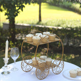 Create a Whimsical Atmosphere with the Gold Metal Cinderella Carriage Wedding Cake Stand